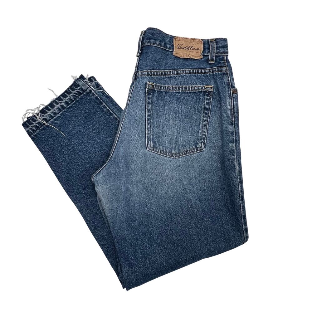 VTG Levi's Relaxed Fit Tapered Leg Jeans Misses sz 14 Short Blue Cotton